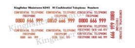 NI Confidential Telephone numbers Type 1 Red